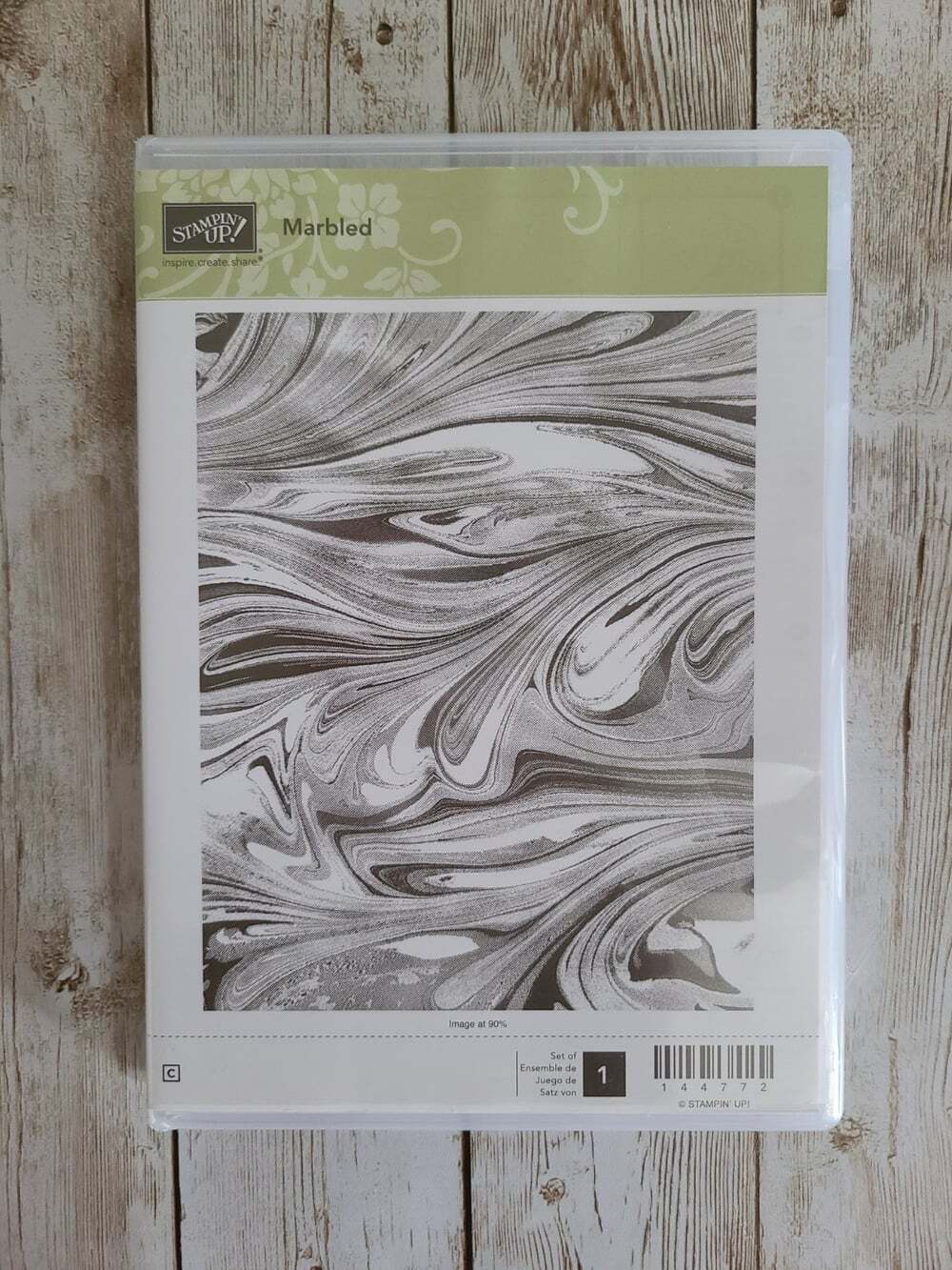 Stampin' Up! Marbled Stamp Set Retired New